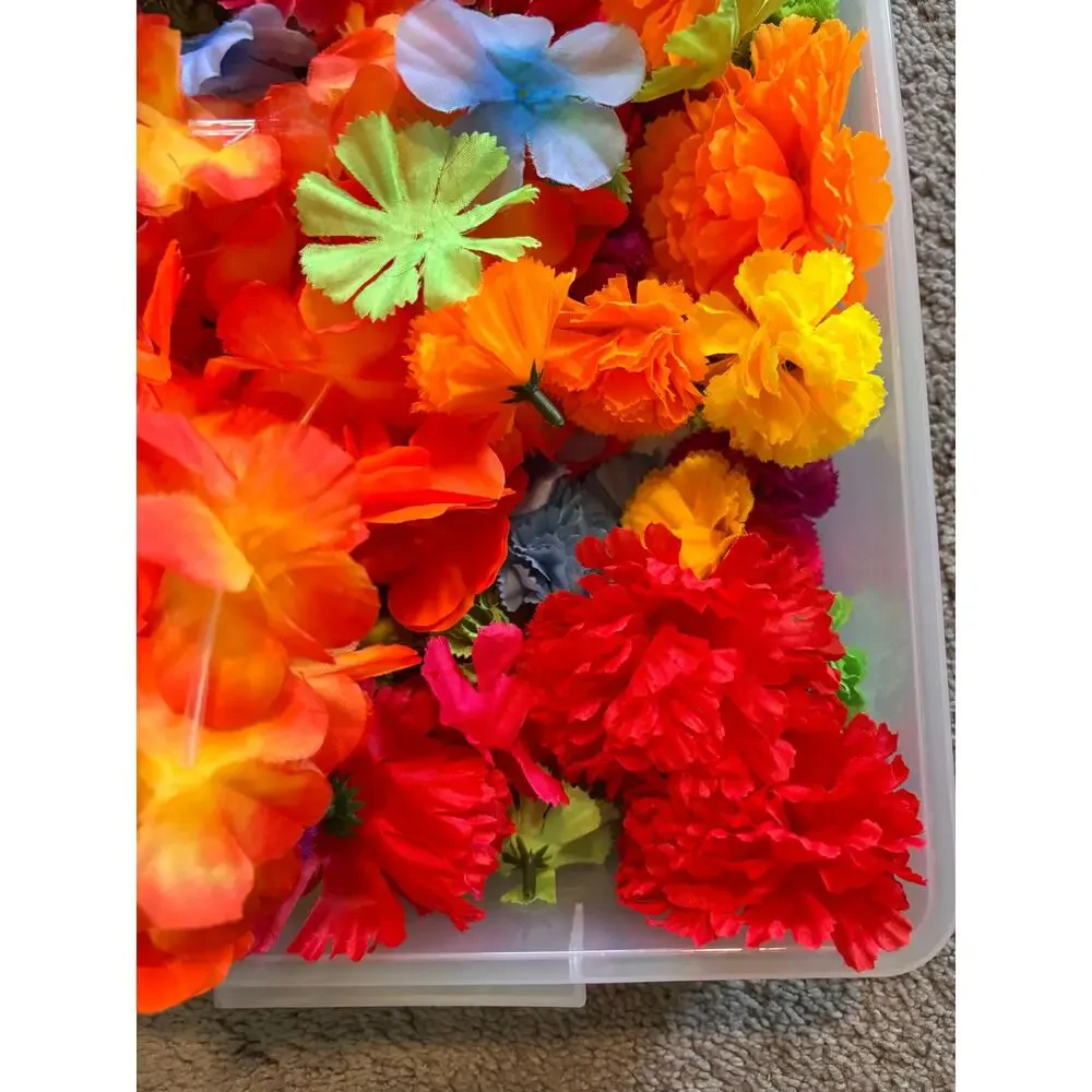 Lot of Fake Tropical Flowers and Leis